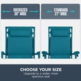 thumbnail image 4 of Best Choice Products 30" Extra Wide Folding Zero Gravity Patio Lounge Chair w/Adjustable Canopy Shade - Peacock, 4 of 9