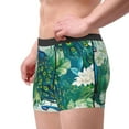 thumbnail image 2 of Yiaed Peacock And Flowers Print Men's Soft Cotton Boxer Shorts Breathable Boxers Underwear Moisture-Wicking Underwear Stretch Boxer Briefs for Man-Large, 2 of 5