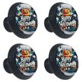 thumbnail image 2 of 4 Pcs Happy Halloween Knobs for Kitchen Cabinet Cupboard Dresser Bookcase Drawer Pulls Handles Round Home Decor, 2 of 8