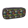 thumbnail image 2 of Picia Game Joysticks Pattern Large Capacity PU Leather Pencil Case Organizer Pen Marker Holder Double Zipper Storage Bag Big Pencil Pouch for College Office, 2 of 6