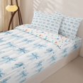 thumbnail image 3 of Homewish Dreamy Princess Kawaii Bowknot Zipper Full Size Comforter Sets with Fitted Sheet and 2 Pillowcases For Bows Lovers,Kawaii Bowknots Bow Tie Zipper Bedding Set,White Blue,Reversible,4 Pieces, 3 of 7