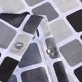 thumbnail image 3 of Cortinas de ducha para baño Cortina de ducha moderna de mosaico engrosado, cortinas de baño geométricas para baño Cubierta de baño Extra grande Ancho, 3 of 5