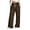 Brown, variant on Yufatyle Wide Leg Sweatpants Women Solid Color Drawstring Elastic Waisted Loose Fit Pants Trousers S