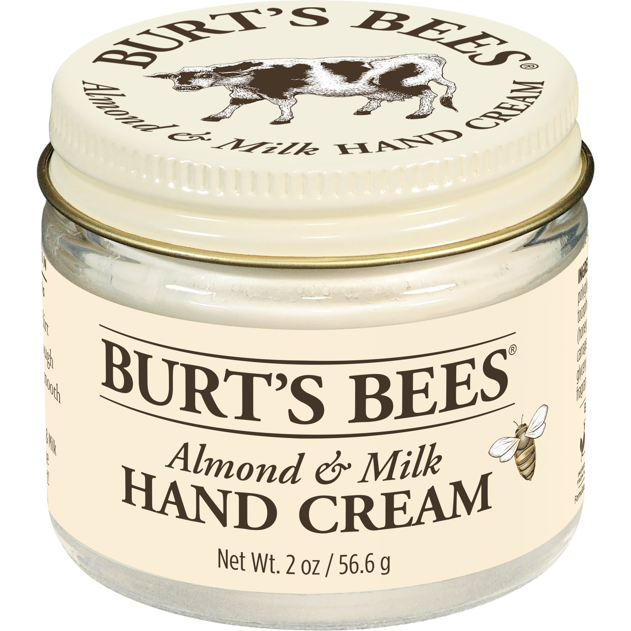 Burt's Bees Almond and Milk Hand Repair Cream Lotion Jar, 2 oz