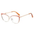 thumbnail image 1 of Gafas de sol metálicas con cristales planos que bloquean la luz azul, ideales para viajar, con acabado pintado., 1 of 4