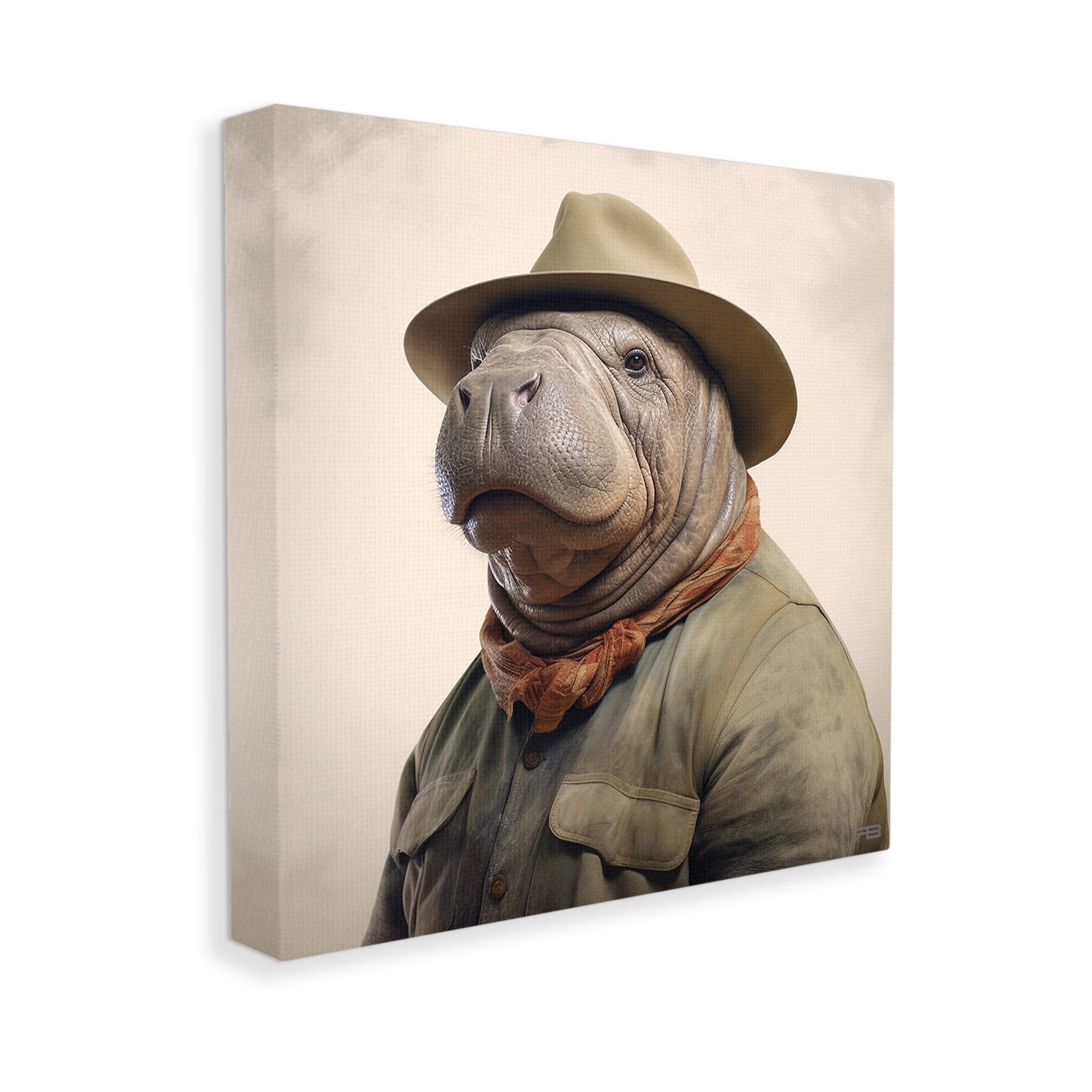Stupell Industries Southwestern Rodeo Manatee Animals & Insects Painting Gallery Wrapped Canvas Art Print Wall Art, 24 x 24