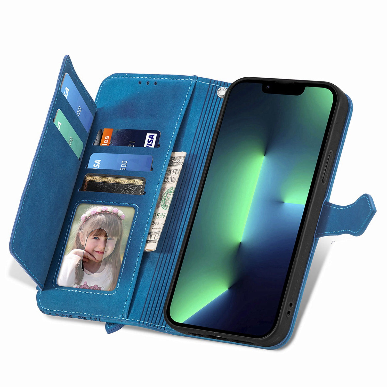 ETFAST Wallet Multi Card Slot Flip Zipper Leather Case For OPPO Find X7 Ultra Find X6 Pro Find X5 Pro X5Lite Phone case