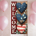 thumbnail image 6 of Patriotic Theme Welcome Banner Decorative Design Heart Shape Stars for Home Decoration Wall Decor Greeting Event, 6 of 7
