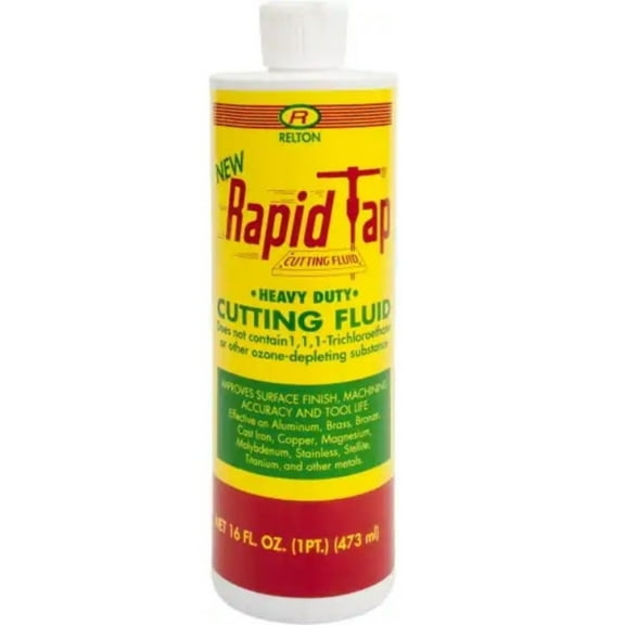Relton New Rapid Tap 1 Pt Bottle Cutting Fluid Semisynthetic For Use On Ferrous Metals And Nonferrous Metals