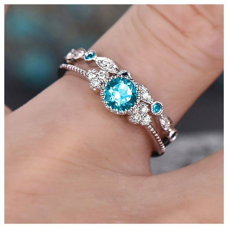 Summer Sale Ladies' New Couple Zircon Ring, Micro Diamond And Ring 1PC Has  Two Rings, Which Can Be Worn In Combination/ring guards for women loose  rings 