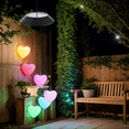 thumbnail image 3 of Qoosea Solar Heart Wind Chime Outdoor Colour Changing Solar Wind Spinner Decorative Light for Patio Yard Garden Home Decor Gifts for Women, 3 of 8