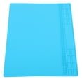 thumbnail image 2 of Alfombrilla de reparación de silicona magnética resistente al calor, almohadilla de herramientas para estación de soldadura de teléfono y computadora, 350x250x4mm, azul claro, 2 of 10