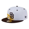 thumbnail image 3 of Men's New Era White/Brown San Diego Padres 9FIFTY Snapback Hat, 3 of 7