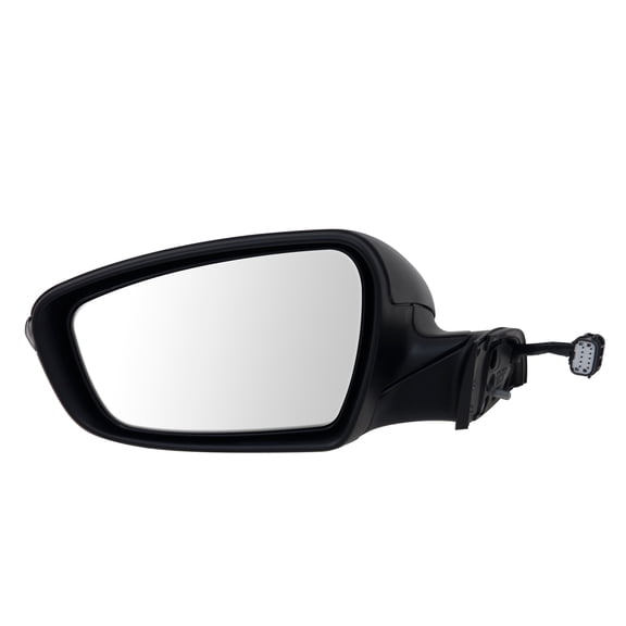 75558K - Fit System Driver Side Mirror for 14-16 Kia Forte Sedan, Forte 5 Hatchback, textured black w/ PTM cover, w/ turn signal, foldaway, w/o puddle lamp, Heated Power