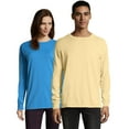 thumbnail image 1 of Hanes Mens ComfortWash Garment Dyed Long Sleeve Tee, XL, Summer Squash Yellow, 1 of 1