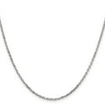 thumbnail image 2 of Primal Gold 14 Karat White Gold 1.8mm Diamond-cut Round Open Link Cable Chain Necklace, 2 of 4