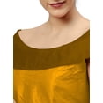 thumbnail image 4 of eloria Women's Blouse Boat Neck Filler Multicolor Sleeveless Top Color: Gold & Brown | Size: 40, 4 of 5