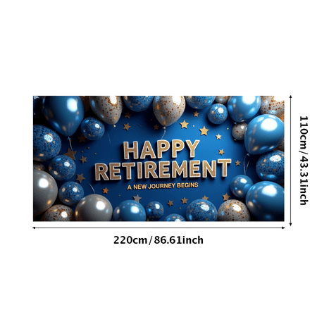 LUUFILx Retirement Celebration Banner Colorful Party Decorations Backdrop Background Happy Event Supplies Photography Props Retirement Party Decor