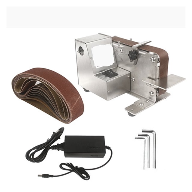 Mini Electric Belt Sander Belt Sander Machine Variable Speed DIY Polishing Grinding Machine Metal Sander Tool Sharpening Machine ,Wide Use