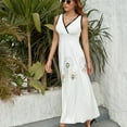thumbnail image 3 of Watercolor Dandelion Vestido Sin Mangas Vestidos Para Mujer, Vestido Suelto De Verano 2025, 3 of 5