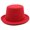 Red, variant on Elegant Fedoras Hat for Cosplay Parties Gentleman Hat with Roll Brim Adult Carnivals Party Hat Head Accessories