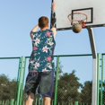 thumbnail image 5 of Naloa Lilies Flowers Basketball Jersey Reversible Men's Mesh Athletic Sports Shirts Training Practice S-4XLLarge, 5 of 6