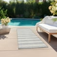 thumbnail image 6 of Addison Rugs Chantille Indoor/Outdoor Transitional Stripes Pewter Washable Runner Rug, 2'3" x 7'6", 6 of 6