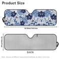 thumbnail image 2 of Uorisanigo Windshield Sun Shade Compatible with 2018-2025 Jeep Wrangler JL & 2/4 Door 4XE & 2020-2025 Jeep Gladiator JT 16.14"x52.95" Front Window Sun Shade for Accessories (Blue Hibiscus Flowers), 2 of 7