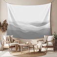thumbnail image 2 of Grey Ombre Tapestry for Bedroom Wall Hanging Tapestry, Summer Minimalist Ocean Waves Ceiling Backdrop Tapestries Poster Blanket Wall Decor for Teens Room Living Room Dorm 51" x 59", 2 of 8