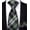 A Green and Black, variant on Boys Burgundy Striped Silk Tie Self-Tie Set with Pocket Square for Kids Age 8-12 Wedding School Graduation