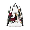 thumbnail image 2 of Naloa Vintage Buffalo Plaid Christmas Camper Canvas Backpack for Men Women Rucksack Casual Travel Daypack College Tote Satchel Bookbag for Teens-Small, 2 of 7