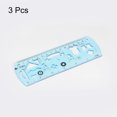 thumbnail image 3 of Unique Bargains 3pcs Unbreakable Flexible Rulers 15cm/6' Double Scale Shatterproof Folding Plastic Ruler, Light Blue, 3 of 6