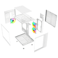 thumbnail image 3 of Gabinete XTREME PC GAMING Crystal Cube Mini Torre 3 Fan ARGB Blanco CXT955WT, 3 of 6