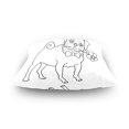 thumbnail image 3 of EREHome Housse de Coussin Vintage 20x20 Pouces Pug Throw, 3 of 4