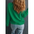 thumbnail image 2 of Women's Dark Green Solid Classic Crewneck Pullover Sweatshirt - Versatile and Casual | [ZhiHiMeRi] | (US 20-22)2XL, 2 of 5