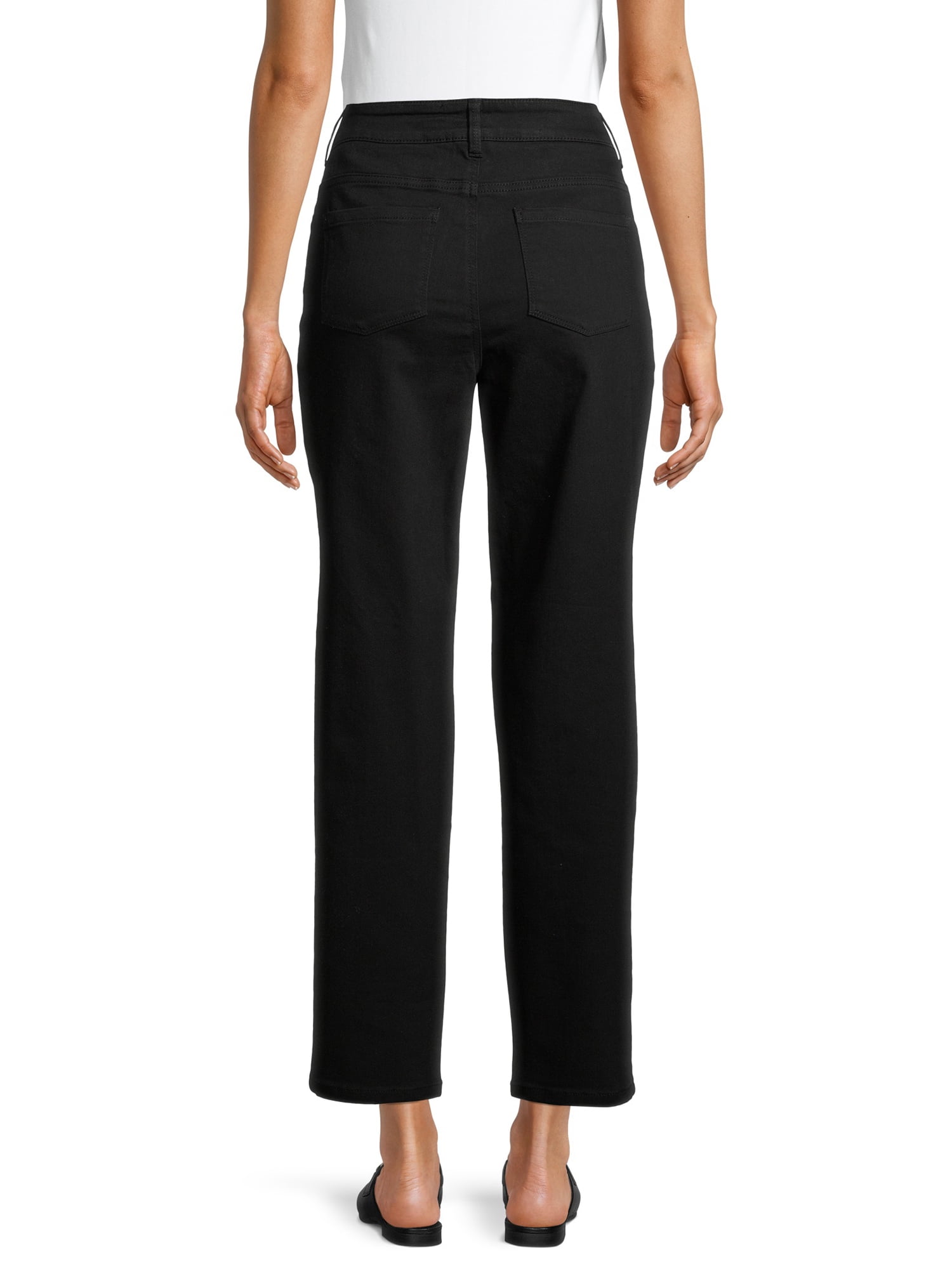 women's pull on straight leg jeans
