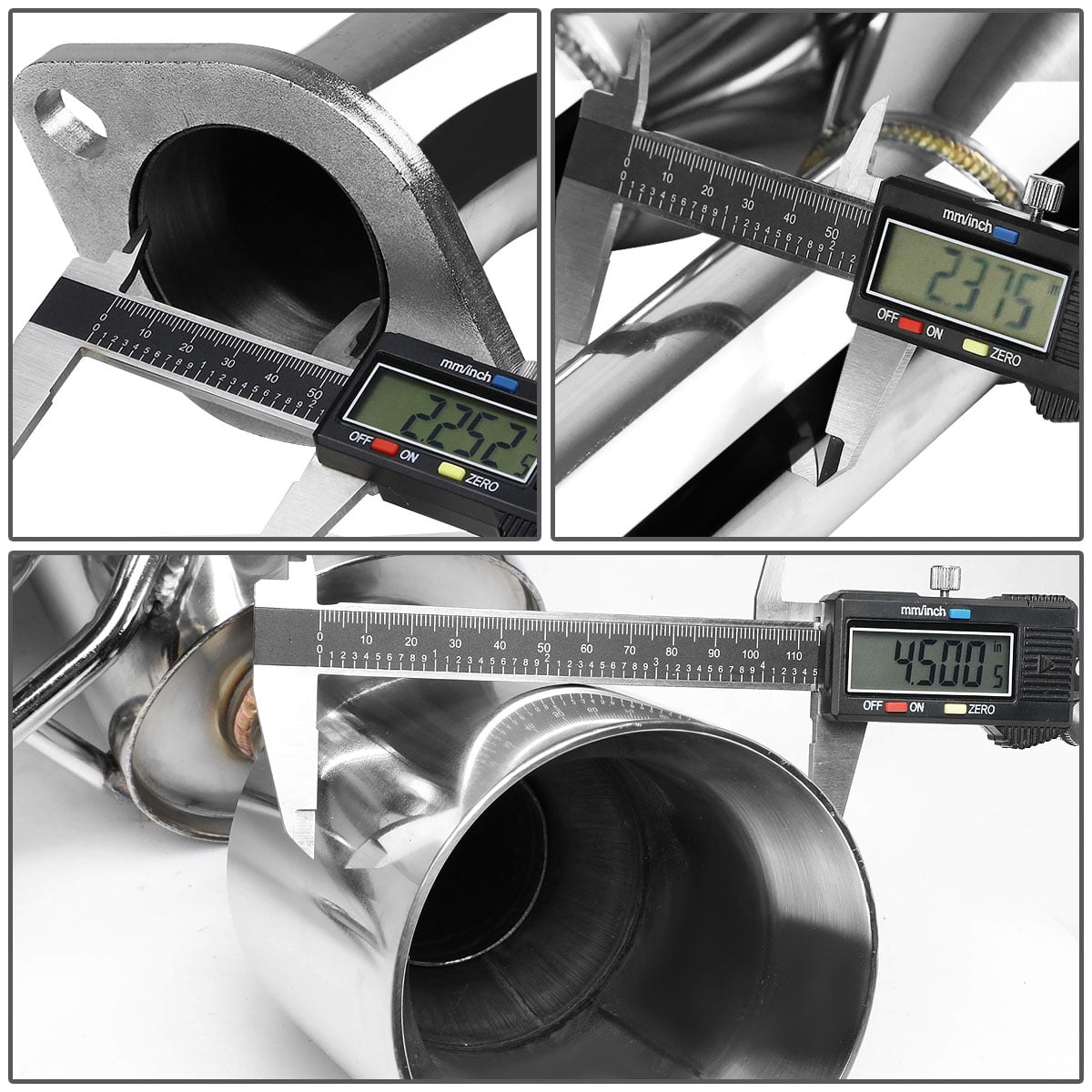 DNA Motoring For 09-20 Nissan 370Z Z34 Dual Muffler 4.5" Rolled Tip Catback Exhaust System Slip Fit