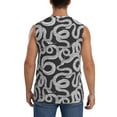 thumbnail image 4 of Uemuo Snake Pattern Men's Sleeveless T-Shirt,Muscle Athletic Tank Top, Moisture-wicking Quick-dry Breathable Classic Tee Top for Gym Run Outdoor Sports-, 4 of 8
