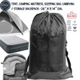 thumbnail image 2 of Tent Bag. For Inflatable Mattress, Flip, Bleacher, Booster Seat, Dog Bed, Moving 24”x14” BLACK, 2 of 9