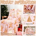 thumbnail image 7 of Gingerbread Man Christmas Throw Blanket for Adults 50 x 60 Inch Holiday Tree and Cookie Theme Flannel Blankets for Bedroom Couch Travel Home Decor Fuzzy Cozy Soft Warm Gifts(Pink), 7 of 7