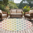 thumbnail image 4 of Colorful Polka Dot Round Area Rug 7Ft Washable Circle Rugs for Dorm Laundry Room, Cartoon Watercolor Geometric Beige Non-Slip Carpet Floor Mats Indoor Outdoor Carpet Runner Aesthetic Home Decor, 4 of 8