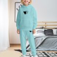 thumbnail image 2 of KAUOD Kids Girls Fleece Jogging Set 2 Piece Cute Heart Cotton Hoodies Sweatpants Outfits Fall Warm Casual Sweatsuits Clothes, 2 of 5