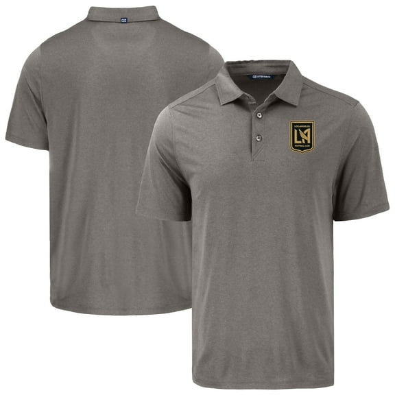 Men's Cutter & Buck Gray LAFC Coastline Epic Comfort Eco Recycled Polo