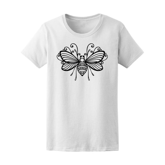 Beautiful Bee Tribal Mandala T-Shirt Women -Image by Shutterstock, Female Small