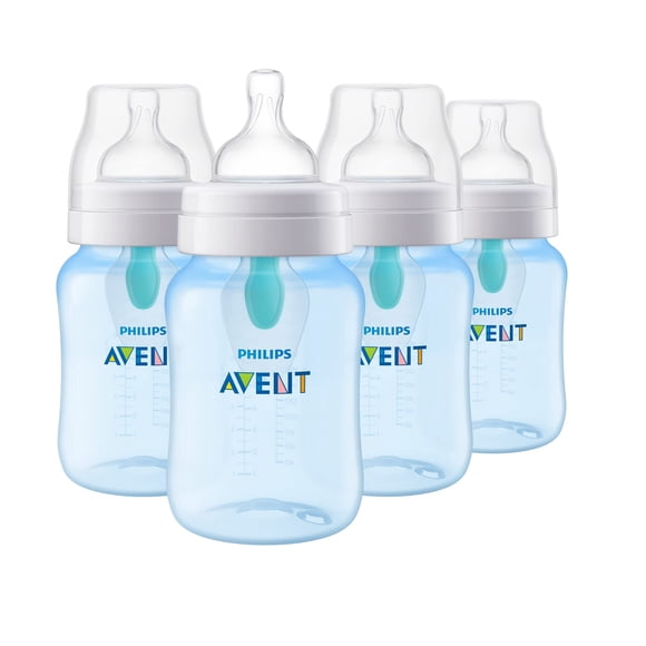 Paquete de 4 Biberones Anticólicos Philips AVENT SCY703/24 9 oz Azul