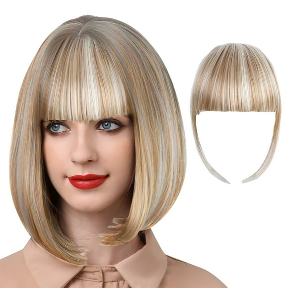 human hair wigs for black women Special Offers lace front wigs human hair Wig Female Air Bangs Double Sideburns Hairpiece With Hairpin Fiber Bangs Ban human hair wigs for black women