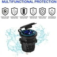 thumbnail image 6 of 12V USB Outlet, Dual QC 3.0 Car Charger with Switch, 36W Waterproof Power Outlet Charger(with 1.1Inch Puncher), 6 of 8
