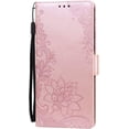 thumbnail image 2 of Wallet Case for Samsung Galaxy A23 5G/4G, Lace Flower Shockproof PU Leather Double Buckle Case with Cash Card Slots and Kickstand Function Cover for Samsung Galaxy A23, LSSK Rose Gold, 2 of 8