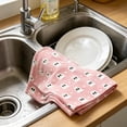 thumbnail image 5 of Hand Towel,Light-Pink Soft Absorbent Ghost Print Pattern Towel for Bathroom Kitchen Home Decor 23.62x15.75 Inch, 5 of 8
