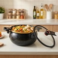 thumbnail image 2 of Micro Pressure Cooker, 8.45 Qt Micro Pressure Cooker Multi-Function Non-Stick Stock Pot with Visual Glass Lid & Twist Lock Handles for Open Fire, Induction Cooker, Electric Stove, Gas Stove (Blue), 2 of 6